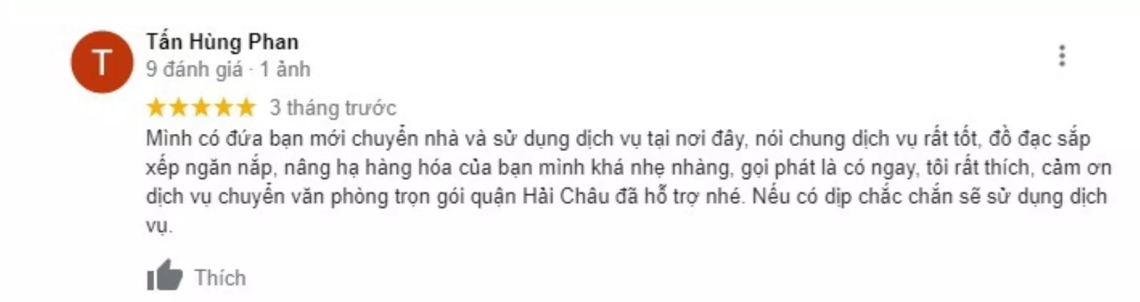 Khách hàng đánh giá về Taxi tải Thuận Thành rất tích cực. (Nguồn: BlogAnChoi)