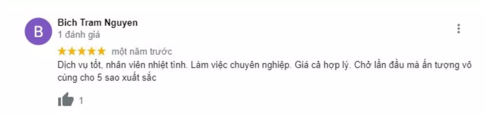 Đánh giá của khách hàng về Công ty TNHH vận tải & dịch vụ Thuận Hiền. (Nguồn: BlogAnChoi)