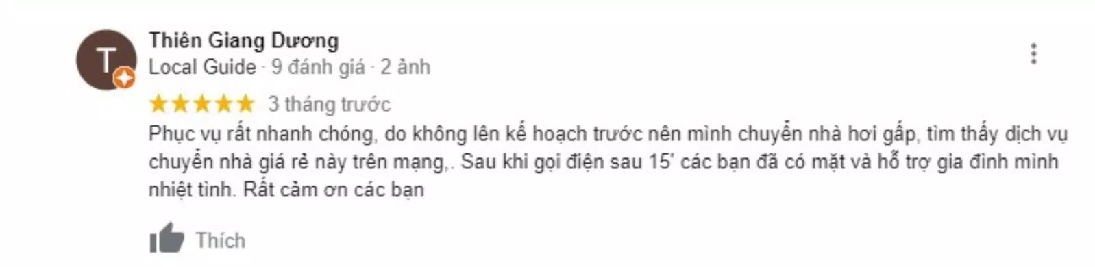 Khách hàng đánh giá về Taxi tải Thuận Thành rất tích cực. (Nguồn: BlogAnChoi)