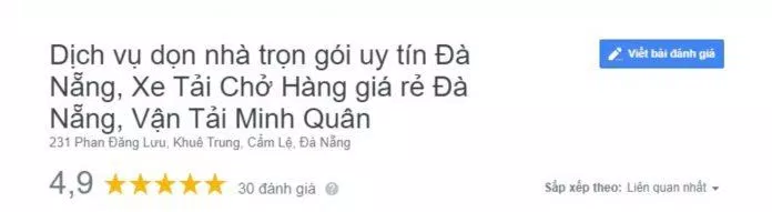 Đánh giá của khách hàng về Vận tải Minh Quân. (Nguồn: BlogAnChoi)