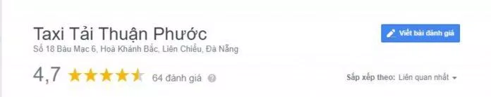 Đánh giá của khách hàng về Taxi tải Thuận Phước. (Nguồn: BlogAnChoi)