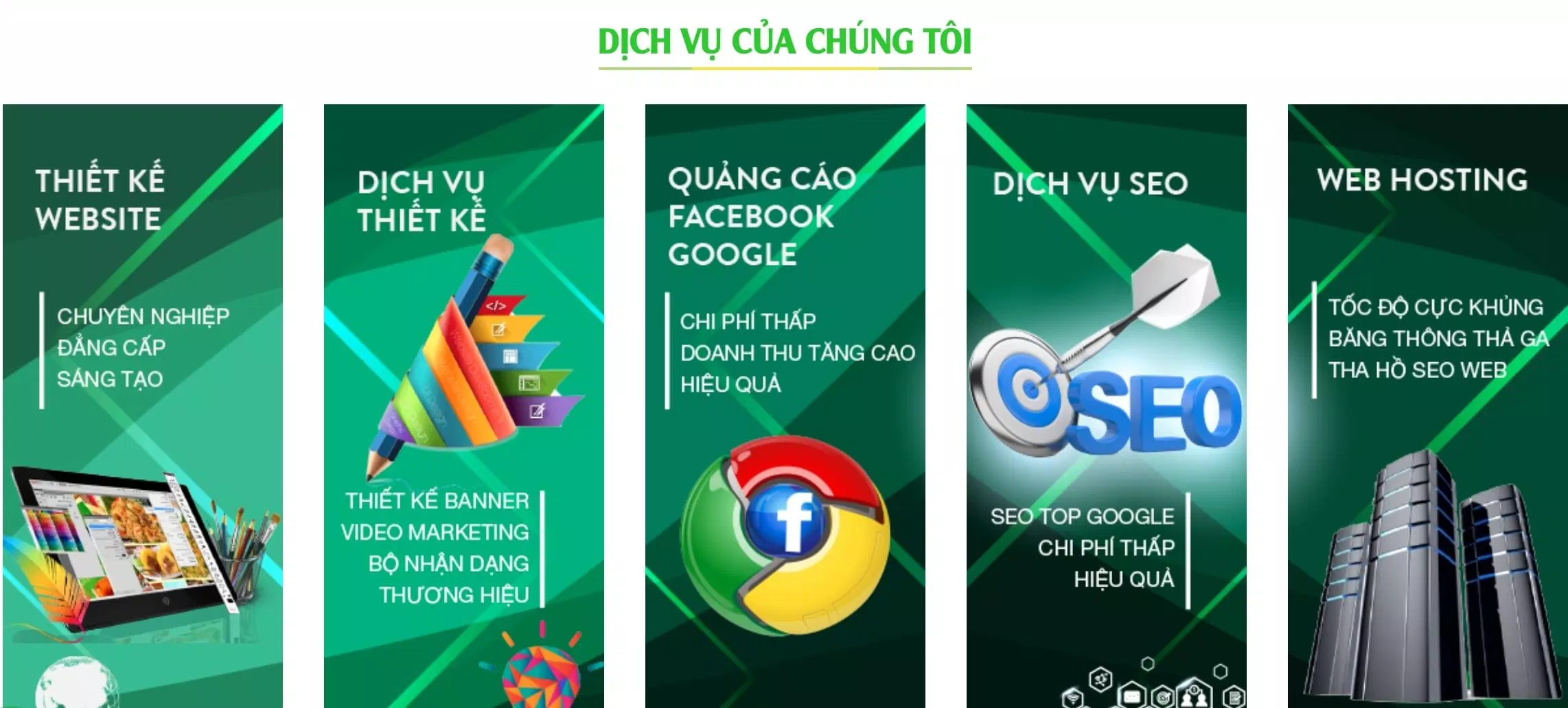 Dịch vụ của Công ty TNHH Công Nghệ và Truyền Thông Ngọc Thắng Hà Nội (Ảnh BlogAnChoi)