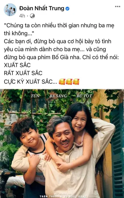 Những lời khen về phim Bố Già (Nguồn: Internet) Những lời khen về phim Bố Già (Nguồn: Internet)