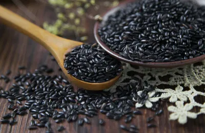 Gạo đen chứa nhiều protein và chất chống oxy hóa. (Nguồn: Internet) Gạo đen chứa nhiều protein và chất chống oxy hóa. (Nguồn: Internet)