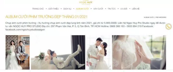 Bảng giá dịch vụ của Ngọc Huy Pro Studio (ảnh: BlogAnChoi) Bảng giá dịch vụ của Ngọc Huy Pro Studio (ảnh: BlogAnChoi)