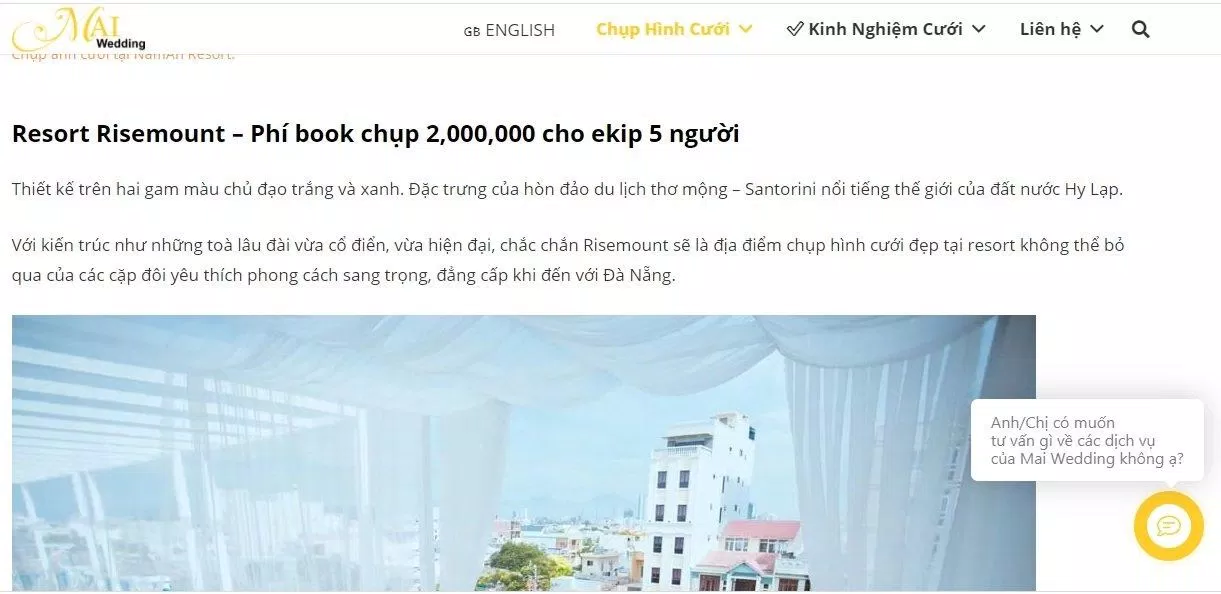 Bảng giá dịch vụ của Mai Wedding (ảnh: BlogAnChoi) Bảng giá dịch vụ của Mai Wedding (ảnh: BlogAnChoi)