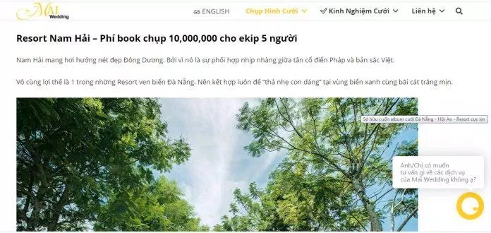 Bảng giá dịch vụ của Mai Wedding (ảnh: BlogAnChoi) Bảng giá dịch vụ của Mai Wedding (ảnh: BlogAnChoi)