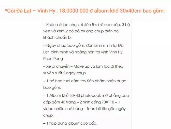 Bảng giá dịch vụ tại K Studio (Ảnh: BlogAnChoi) Bảng giá dịch vụ tại K Studio (Ảnh: BlogAnChoi)