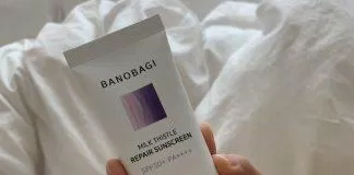 Kem chống nắng Banobagi Milk Thistle Repair Sunscreen là sự kết hợp hoàn hảo giữa chống nắng và phục hồi da ( Nguồn: internet)