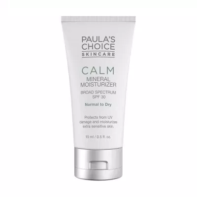 Paula’s Choice Calm Mineral Moisturizer SPF 30 For Normal To Dry Skin với bảng thành phần an toàn không cồn khô, không hương liệu ( Nguồn: internet)