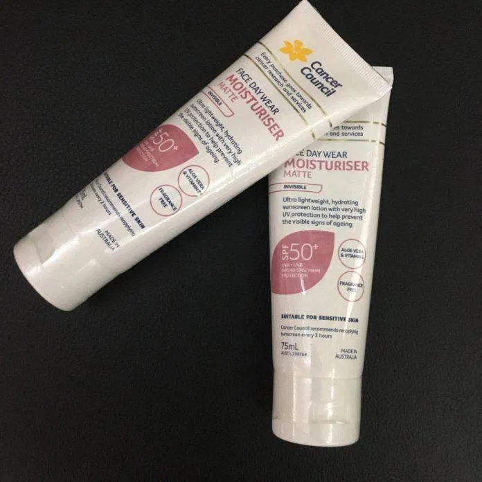 Kem chống nắng Cancer Council Face Day Wear Moisturizer Matte Invisible SPF 50+/ PA ++++ (Nguồn: Internet).