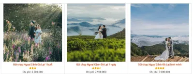 Bảng giá dịch vụ tại Studio Ngoại Cảnh Đà Lạt (Ảnh: BlogAnChoi)