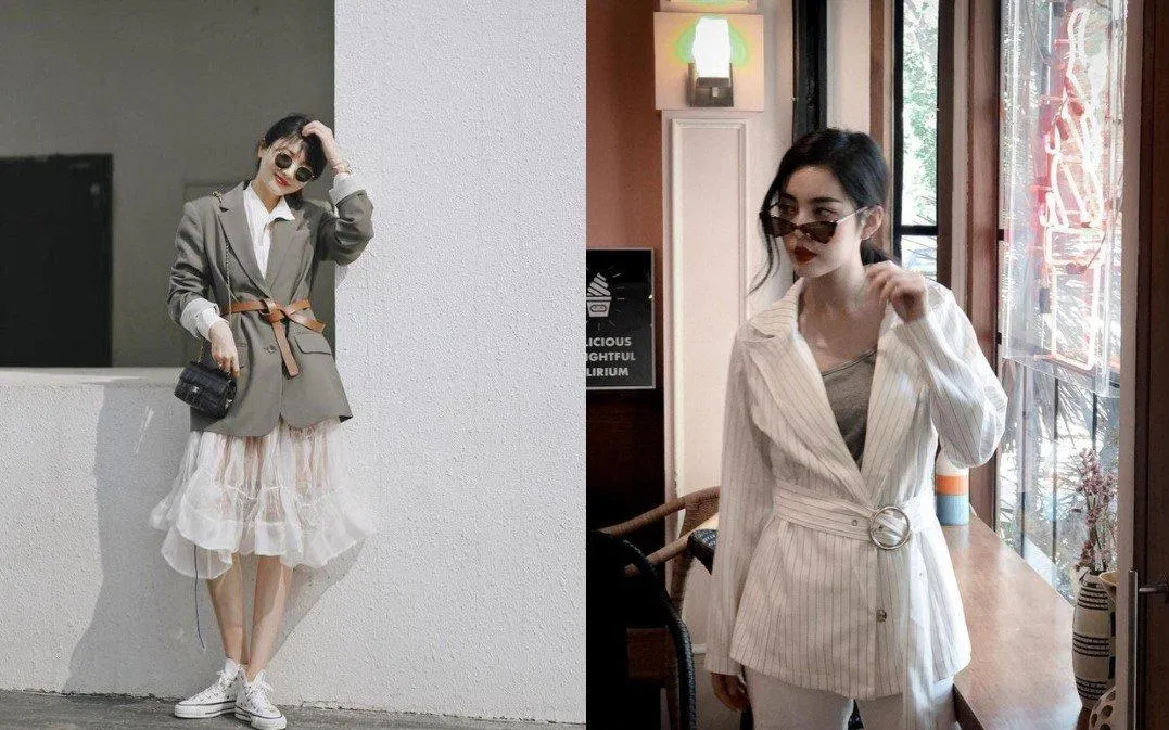 Với phần xiết eo nhẹ nhàng giúp blazer thêm sang chảnh (Nguồn: Internet) Với phần xiết eo nhẹ nhàng giúp blazer thêm sang chảnh (Nguồn: Internet)