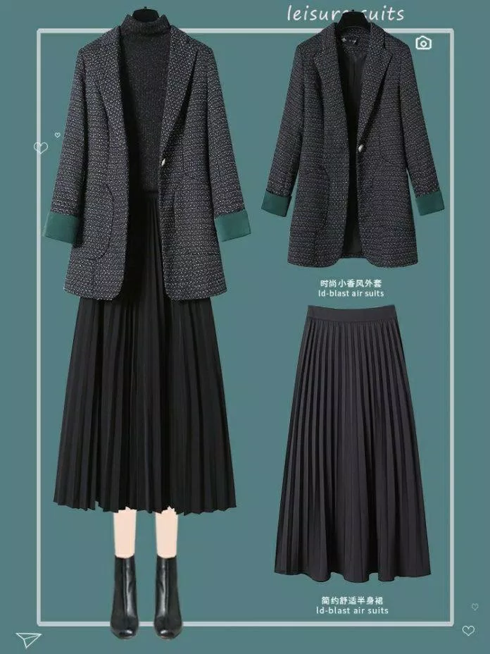 Blazer dáng dài một chút xinh hêt nấc khi mix cùng chân váy xếp li (Nguồn: BlogAnChoi) Blazer dáng dài một chút xinh hêt nấc khi mix cùng chân váy xếp li (Nguồn: BlogAnChoi)