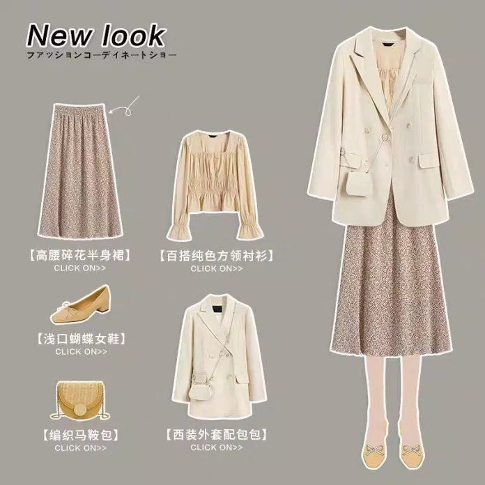 Chân váy hoa nhí cũng giúp bạn khá nhiều khi phối với blazer và túi nhỏ (Nguồn: BlogAnChoi) Chân váy hoa nhí cũng giúp bạn khá nhiều khi phối với blazer và túi nhỏ (Nguồn: BlogAnChoi)