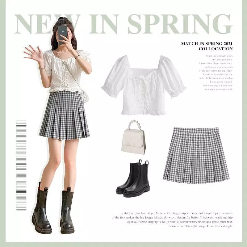 Tiếp tục vẫn là chân váy xòe phối boots (Nguồn: BlogAnChoi) Tiếp tục vẫn là chân váy xòe phối boots (Nguồn: BlogAnChoi)