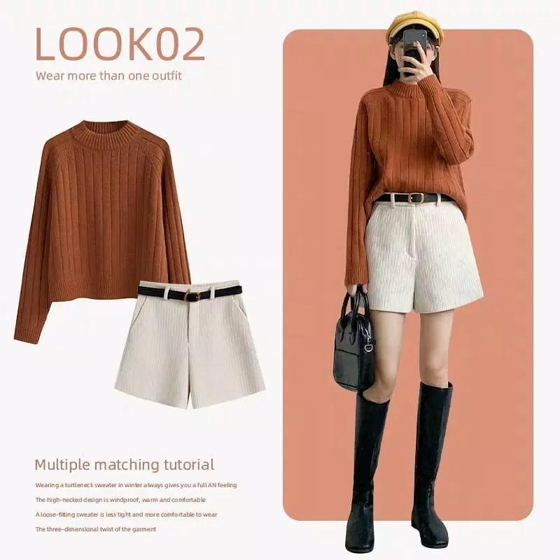 Nổi bật với boots đen và áo len màu nâu (Nguồn: BlogAnChoi) Nổi bật với boots đen và áo len màu nâu (Nguồn: BlogAnChoi)