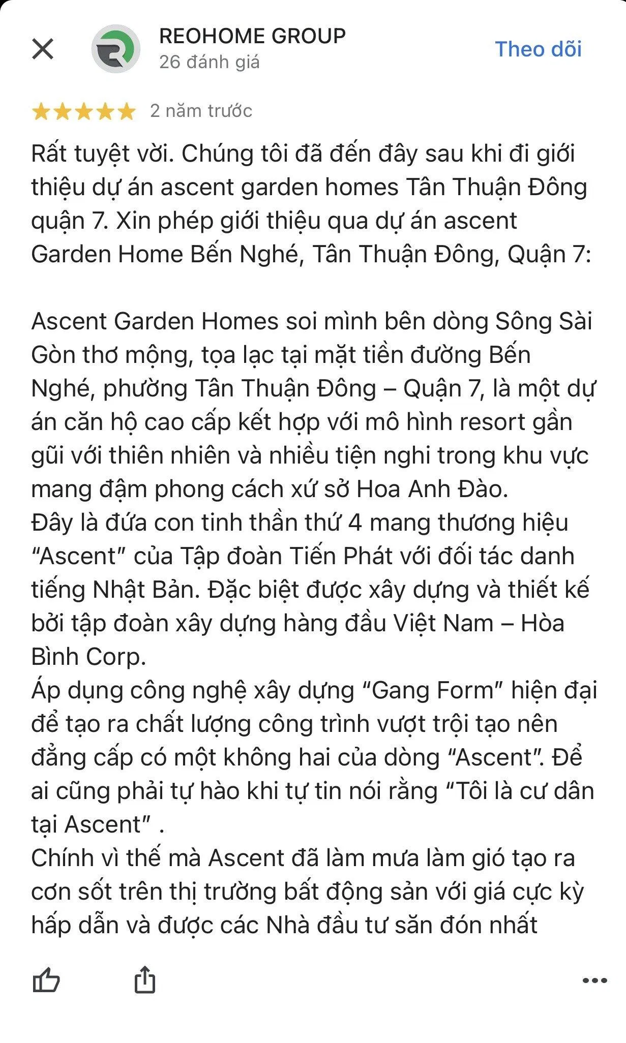 Đánh giá của khách hàng REOHOME GROUP về CirCO Co-working space trên Google Map Đánh giá của khách hàng REOHOME GROUP về CirCO Co-working space trên Google Map