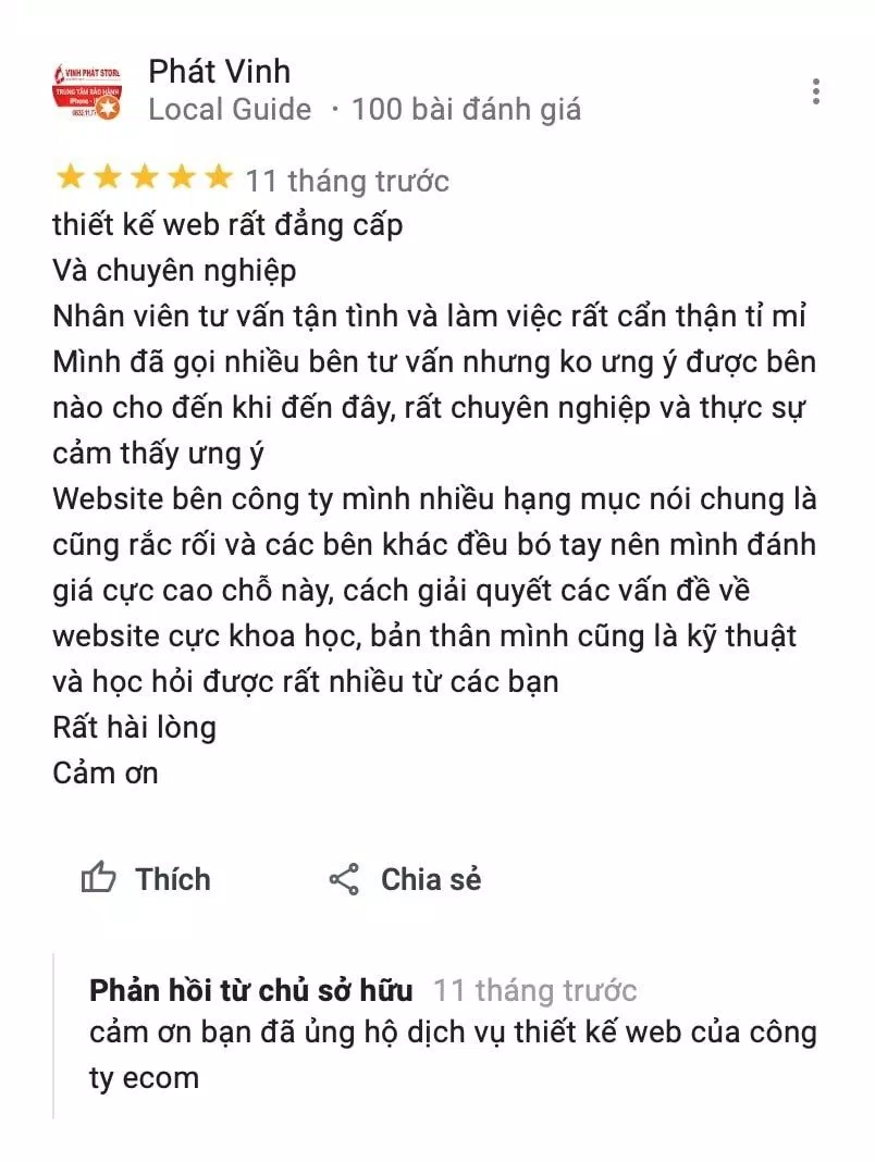 Review Công ty thiết kế website ECOM Hồ Chí Minh (Ảnh BlogAnChoi)