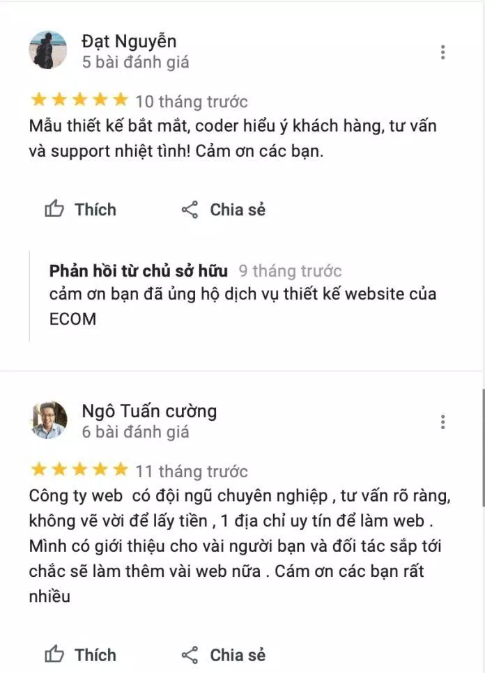 Review Công ty thiết kế website ECOM Hồ Chí Minh (Ảnh BlogAnChoi)