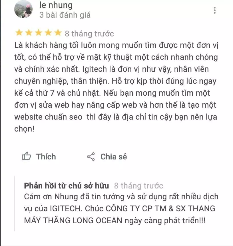 Review Thiết Kế Web IGITECH Hà Nội (Ảnh BlogAnChoi)