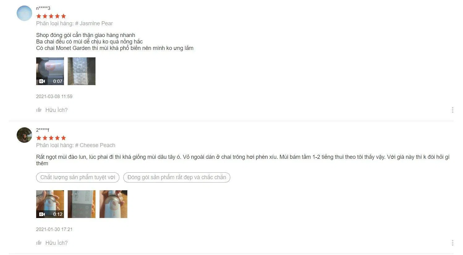 Đánh giá của khách hàng sau khi dùng trên Shopee (Nguồn: Internet) Đánh giá của khách hàng sau khi dùng trên Shopee (Nguồn: Internet)