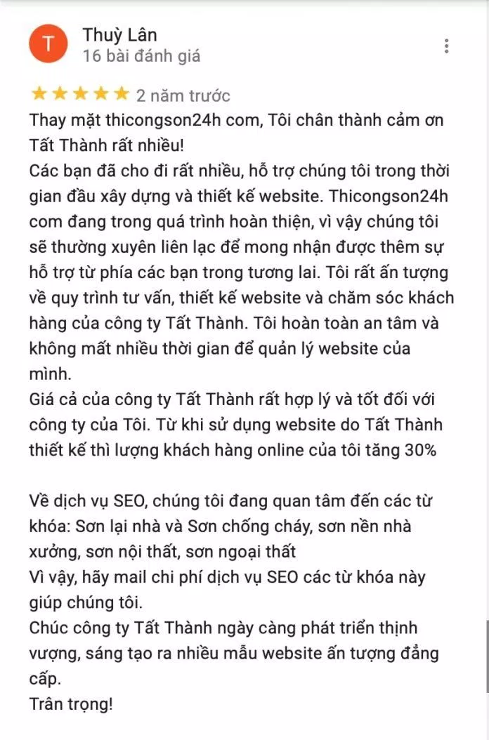 Review Công ty Thiết kế website chuyên nghiệp Tất Thành Hà Nội (Ảnh BlogAnChoi)