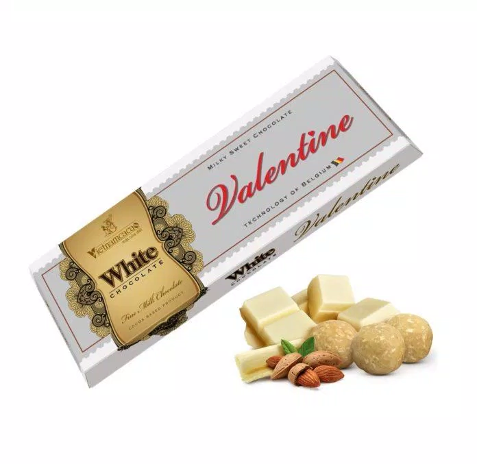 Socola trắng cho Valentine hiệu Vietnamcacao (Ảnh: Internet)