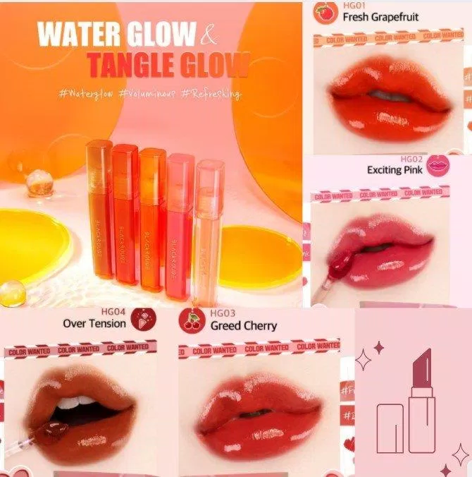 Dòng son Water Glow chính là những cây son bóng đầu tiên đến từ Black Rouge