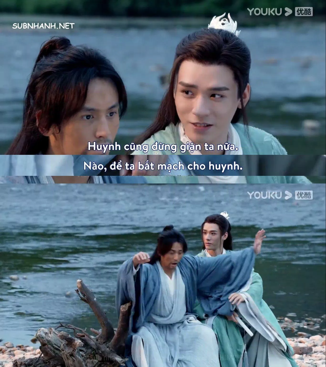 Muốn xin lỗi người ta, tranh thủ quan tâm một chút nhưng Chu Tử Thư đã nhanh hơn một bước rồi. (Ảnh: BlogAnChoi)