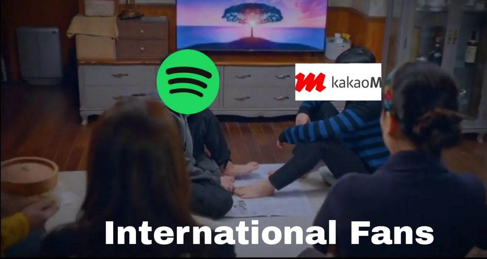Chiếc meme miêu tả rõ nét vụ tranh cãi giữa Kakao M và Spotify. (Ảnh: Internet)
