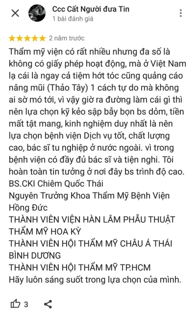 Đánh giá tích cực từ khách hàng (Nguồn: BlogAnChoi)