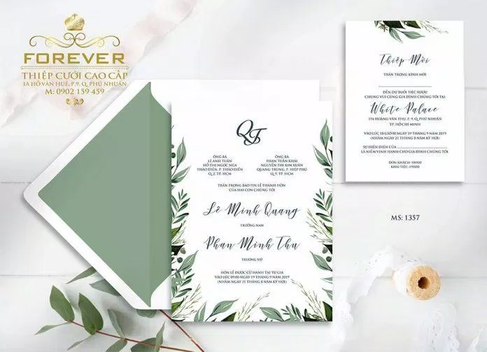 Một số mẫu thiệp cưới ở Thiệp cưới cao cấp Forever (Ảnh: Facebook Thiệp cưới cao cấp Forever)