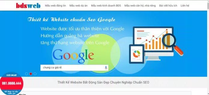 Thiết kế web bất động sản (Ảnh bdsweb)
