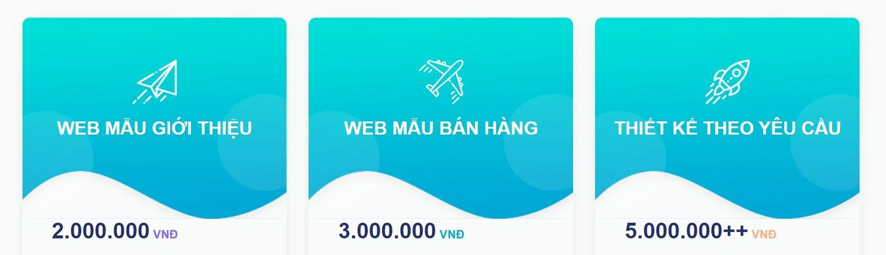 Bảng giá dịch vụ của Mynet (Ảnh Mynet.vn)