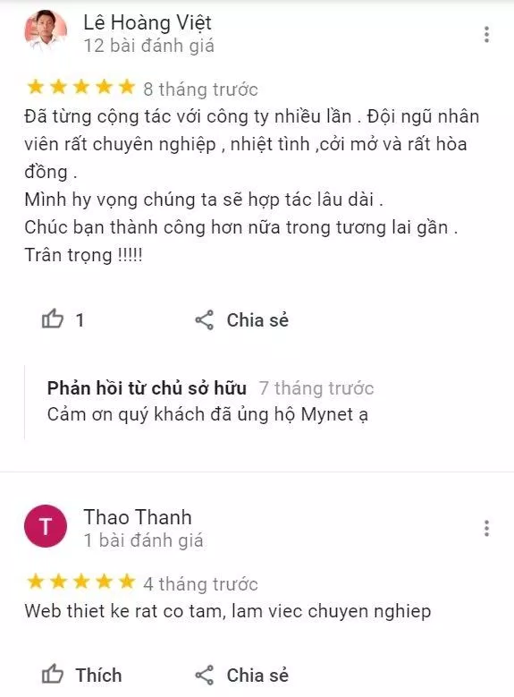 Review khách hàng của Mynet (Ảnh BlogAnChoi)