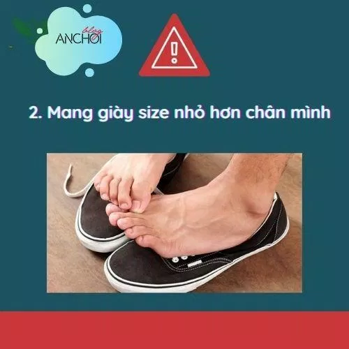 Đi giày nhỏ hơn chân của bạn.  (Ảnh: Serumi)