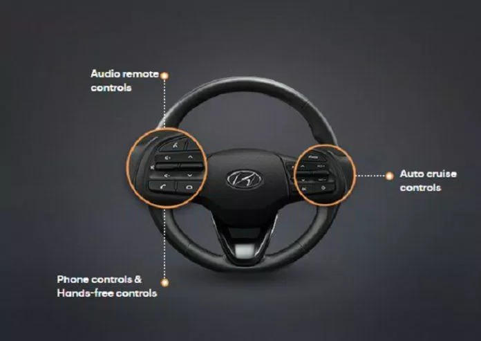 Chiếc Vô lăng đầy công nghệ của Hyundai Grand i10 thế hệ thứ 3 (Nguồn: Internet)