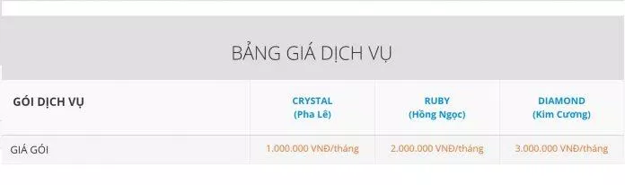 Bảng giá dịch vụ chăm sóc website (Ảnh BlogAnChoi)