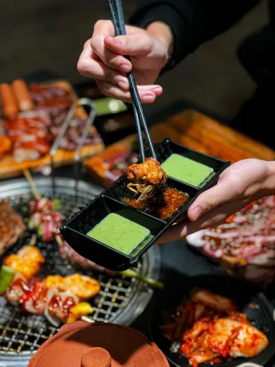Buffet tại quán được nhiều người khen vì độ tươi ngon (Nguồn: Facebook Cút Kít BBQ & Beer)