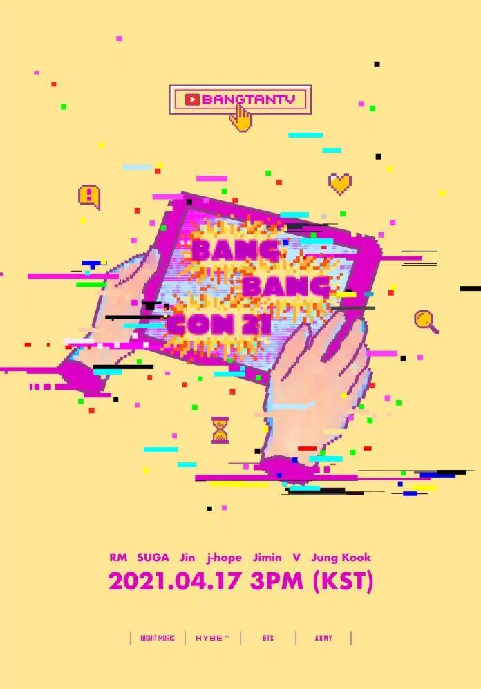 Thông báo về Bang Bang Con concert 2021 (Ảnh: Internet)