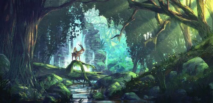Khu rừng linh thiêng trong phim Công chúa Mononoke (Ảnh: Internet). Khu rừng linh thiêng trong phim Công chúa Mononoke (Ảnh: Internet).