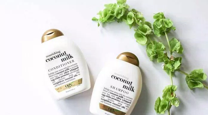 Với các thành phần "siêu dưỡng", dầu gội OGX Nourishing Coconut Milk Shampoo chăm sóc tóc óng mượt từ sâu bên trong (ảnh: internet)