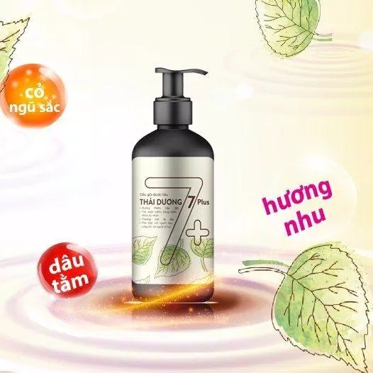 Dầu gội dược liệu Thái Dương 7Plus chứa nhiều thành phần thiên nhiên an toàn cho mái tóc (Nguồn: Internet).