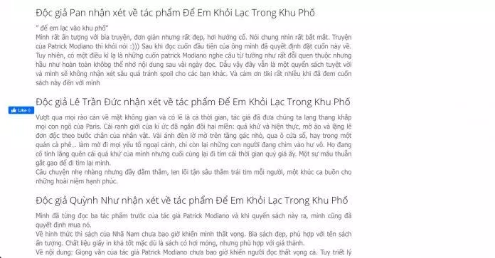 Độc giả chia sẻ cảm nhận về tác phẩm Để em khỏi lạc trong khu phố