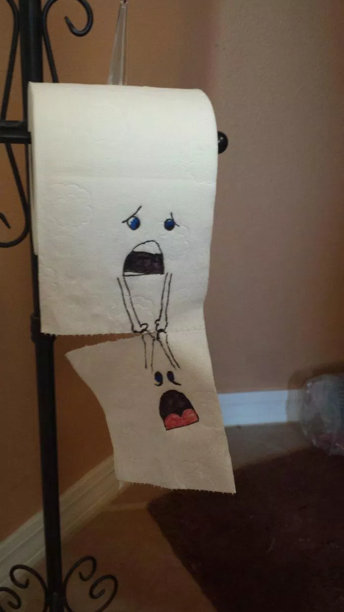 Ý tưởng hài hước với giấy vệ sinh.  (Ảnh: Internet)