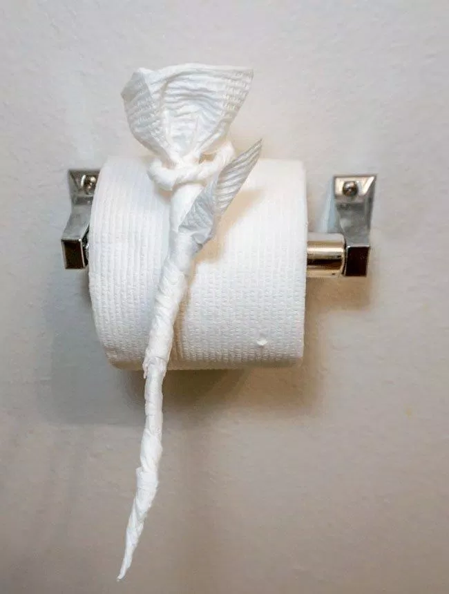 Gấp giấy vệ sinh đẹp độc đáo. (Ảnh: Internet)