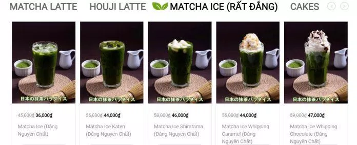 Menu tại Japanit matcha & coffee house (Ảnh: BlogAnChoi)