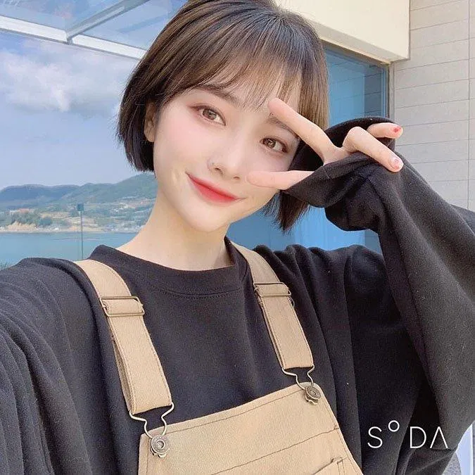 Kiểu tóc ngắn đẹp cho khuôn mặt tròn. (Ảnh: Internet) Kiểu tóc ngắn đẹp cho khuôn mặt tròn. (Ảnh: Internet)