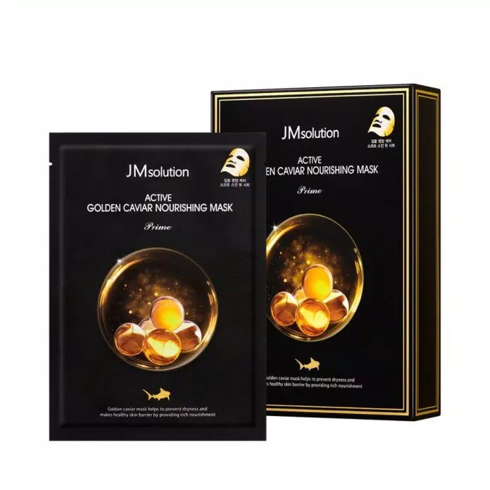Mặt nạ tinh chất vàng JM Solution Active Golden Caviar Nourishing Mask Prime. (ảnh: internet)